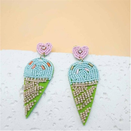  handmade beads beads series earrings woman small fresh fashion