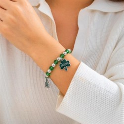 occidental style gift more clover Word bangle brief color beadsracelet