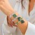 occidental style gift more clover Word bangle brief color beadsracelet