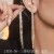   fully-jewelled black long tassel earrings  Rhinestone earrings fashion diamond Earring