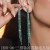  fully-jewelled black long tassel earrings  Rhinestone earrings fashion diamond Earring