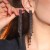   fully-jewelled black long tassel earrings  Rhinestone earrings fashion diamond Earring