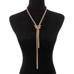 occidental style briefY geometry necklace  personality tassel fashion chain wo..