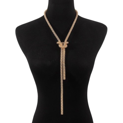 occidental style briefY geometry necklace  personality tassel fashion chain woman