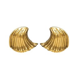 E occidental style personality Metal Shells ear stud  samll brief retro creati..
