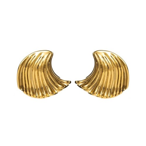 E occidental style personality Metal Shells ear stud  samll brief retro creative earrings