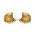E occidental style personality Metal Shells ear stud  samll brief retro creative earrings