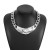 occidental style personality exaggerating triangle necklace  creative punk wind brief zircon earrings