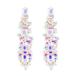 occidental style long style retro tassel ear stud woman wedding fully-jewelled..