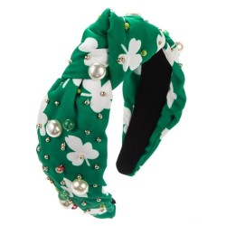 trend day Headband flowers Cloth Pearl glass diamond temperament samll