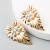 occidental style fashion exaggerating temperament Alloy embed color Rhinestone Earring creative heart-shaped Bohe