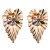 occidental style fashion exaggerating temperament Alloy embed color Rhinestone Earring creative heart-shaped Bohe