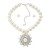 imitate Pearl earrings necklace set lady trend banquet Rhinestone pendant occidental style exaggerating