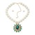 imitate Pearl earrings necklace set lady trend banquet Rhinestone pendant occidental style exaggerating