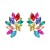 colorful diamond earrings exaggerating occidental style Earring woman Rhinestone flowers ear stud Bohemian style