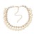  multilayer Round Rhinestone imitate Pearl necklace exaggerating occidental style woman elegant chain banquet