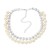  multilayer Round Rhinestone imitate Pearl necklace exaggerating occidental style woman elegant chain banquet