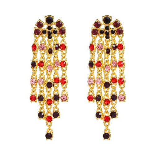 medium style earrings Acrylic tassel earring lady occidental style exaggerating Bohemia Earring