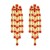 medium style earrings Acrylic tassel earring lady occidental style exaggerating Bohemia Earring