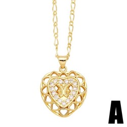  embed zircon love necklace woman temperament all-Purpose clavicle chainnkb