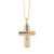 occidental style cross necklace samll embed color zircon gilded clavicle chainnkb