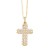 occidental style cross necklace samll embed color zircon gilded clavicle chainnkb