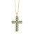 occidental style cross necklace samll embed color zircon gilded clavicle chainnkb
