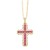 occidental style cross necklace samll embed color zircon gilded clavicle chainnkb