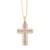 occidental style cross necklace samll embed color zircon gilded clavicle chainnkb