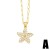  starfish pendant necklace occidental style fashion all-Purpose embed zircon clavicle chainnkb