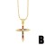  fashion cross necklace woman embed color zircon gilded all-Purpose clavicle chainnkb