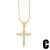  fashion cross necklace woman embed color zircon gilded all-Purpose clavicle chainnkb