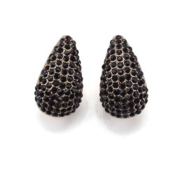 occidental style drop ear stud fully-jewelled super drop earrings woman high E..