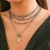 occidental style  personality Five-pointed star pendant necklace set  punk chainO bucklenecklace