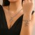occidental style love necklace set womennecklace  exaggerating Metal hollow Street Snap