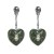occidental style exaggerating black wind spider skull earrings long style multilayer heart-shaped resin pendant