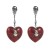 occidental style exaggerating black wind spider skull earrings long style multilayer heart-shaped resin pendant