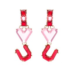 exaggeratingins wind long style multilayer resin earrings woman lovers styleIO..