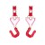exaggeratingins wind long style multilayer resin earrings woman lovers styleIOU Word heart-shaped