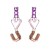 exaggeratingins wind long style multilayer resin earrings woman lovers styleIOU Word heart-shaped