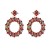 occidental style trend atmospheric exaggerating earrings brief geometry Round flowers ear stud Alloy brilliant Rh