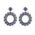 occidental style trend atmospheric exaggerating earrings brief geometry Round flowers ear stud Alloy brilliant Rh
