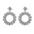 occidental style trend atmospheric exaggerating earrings brief geometry Round flowers ear stud Alloy brilliant Rh