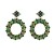 occidental style trend atmospheric exaggerating earrings brief geometry Round flowers ear stud Alloy brilliant Rh
