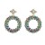 occidental style trend atmospheric exaggerating earrings brief geometry Round flowers ear stud Alloy brilliant Rh