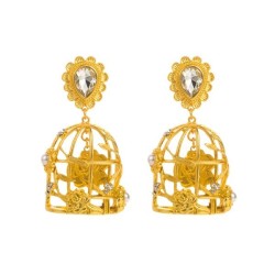 occidental style retro medium exaggerating silver earrings woman temperament l..