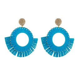 occidental style exaggerating Bohemian style weave earrings woman all-Purpose ..
