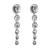 earrings exaggerating long style tassel Oval colorful diamond silver earrings woman retro elegant
