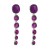earrings exaggerating long style tassel Oval colorful diamond silver earrings woman retro elegant