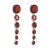 earrings exaggerating long style tassel Oval colorful diamond silver earrings woman retro elegant